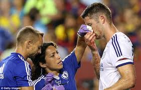 Gary Cahill sustained a potential broken nose.